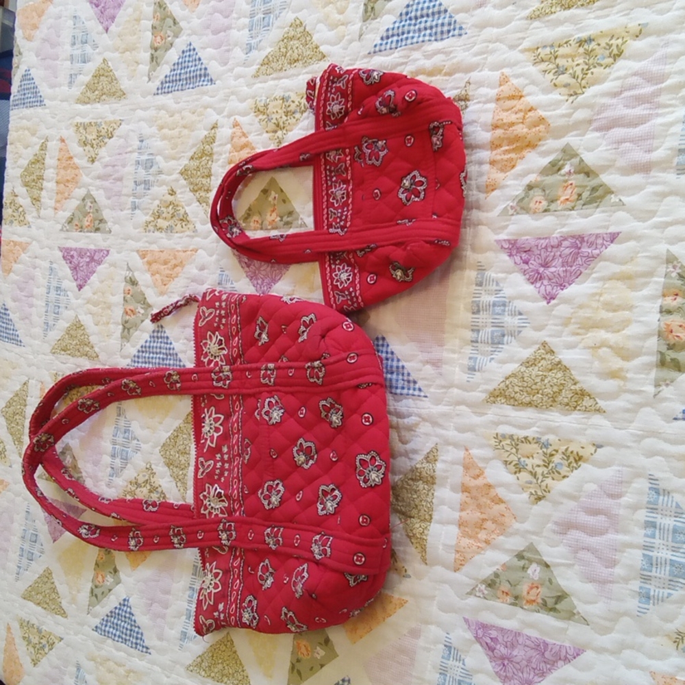 Vera Bradley Mini Villager and Tiny Paddy Totes